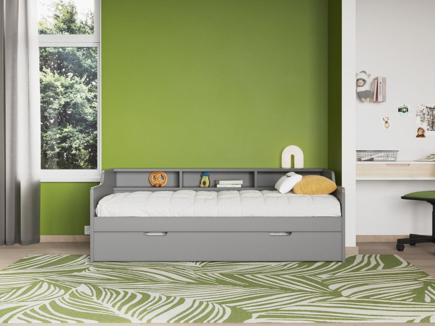 Enzo - Day Bed With Trundle - Grey (FSC-Certified)