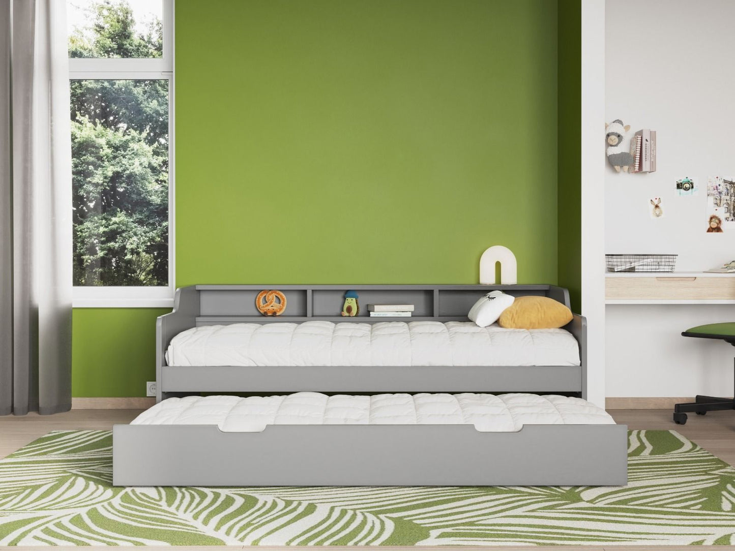 Enzo - Day Bed With Trundle - Grey (FSC-Certified)