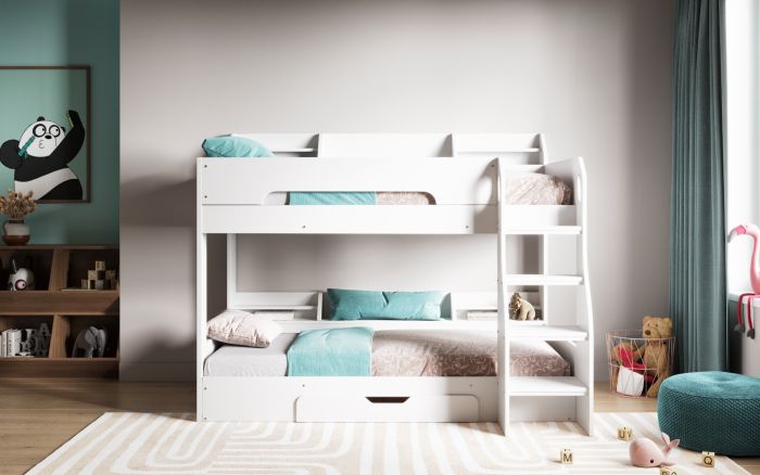 Flick - Bunk Bed With Storage - White