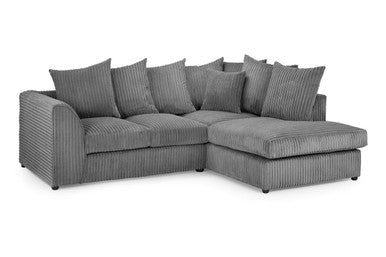 Harley Jumbo - Sofa - Grey - Right Hand Facing - Corner