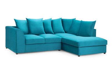 Harley - Sofa - Plush Teal - Right Hand Facing - Corner