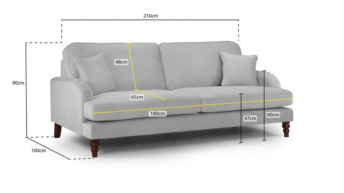 Rupert - Sofa - Plush Teal - 4 Seater