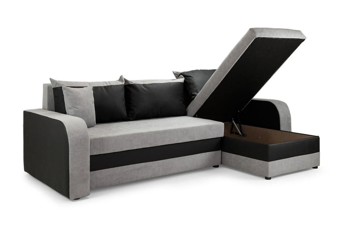 Kris - Sofabed - Black/Grey - Universal Corner