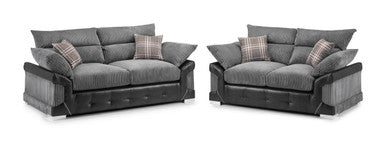 Logan - Sofa - Black/Grey