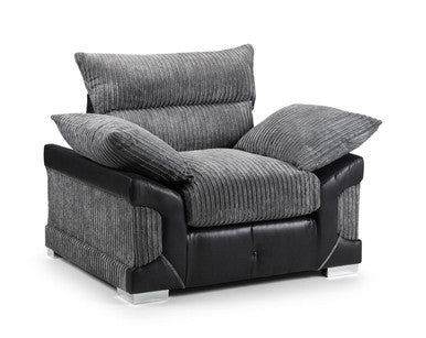 Logan - Sofa - Black/Grey