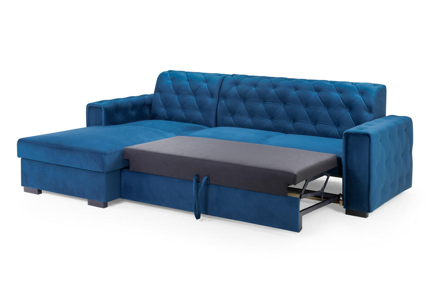 Reva - Sofabed - Plush Blue - Corner