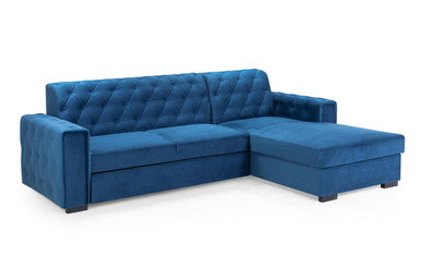 Reva - Sofabed - Plush Blue - Corner