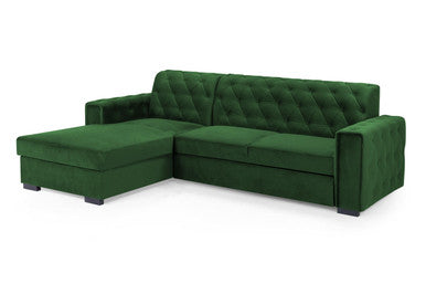 Reva - Sofabed - Plush Green - Corner