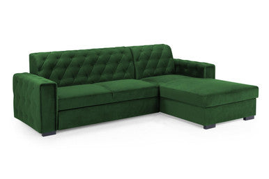 Reva - Sofabed - Plush Green - Corner