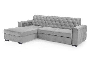 Reva - Sofabed - Plush Grey - Corner