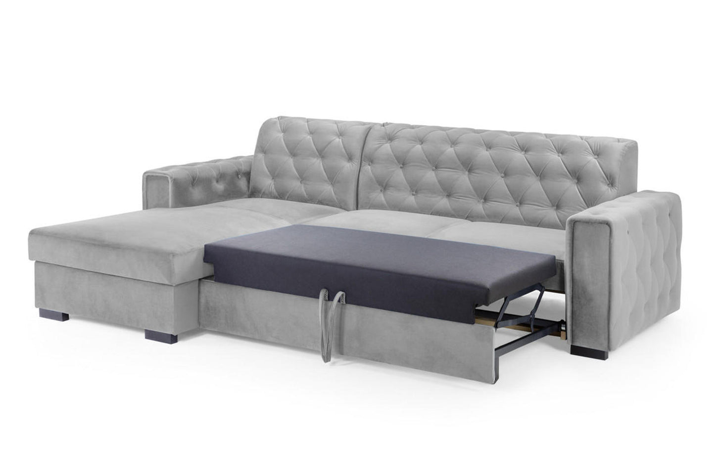 Reva - Sofabed - Plush Grey - Corner