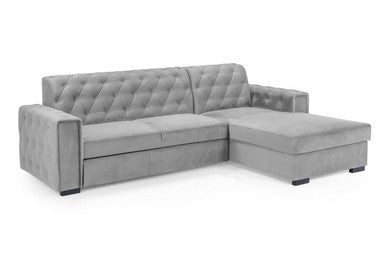 Reva - Sofabed - Plush Grey - Corner