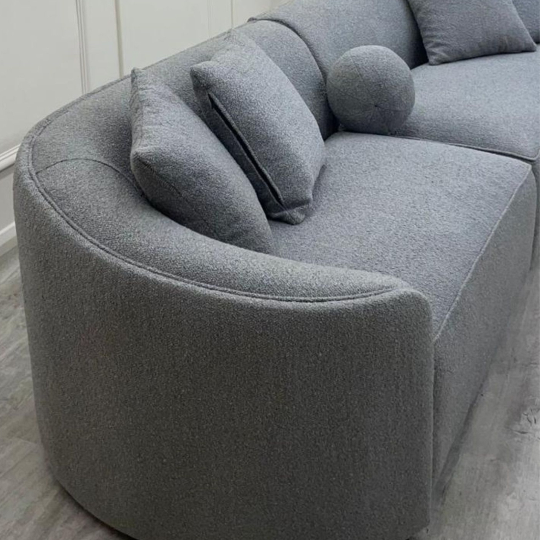 The Pebble Boucle Sofa - Grey