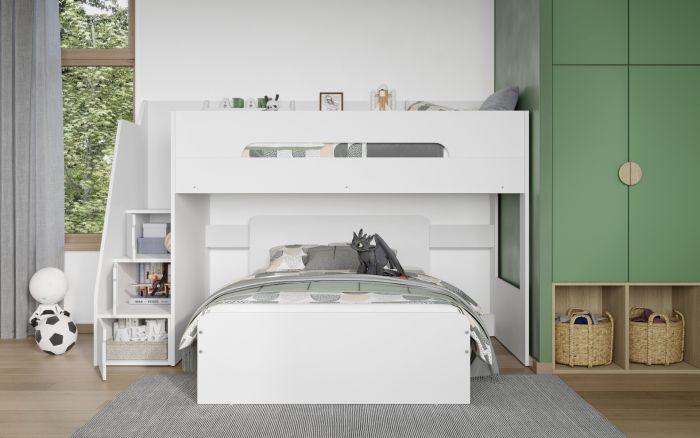 Stepaside - L Shaped Triple Sleeper - With Storage