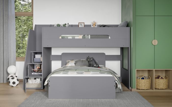 Stepaside - L Shaped Triple Sleeper - With Storage