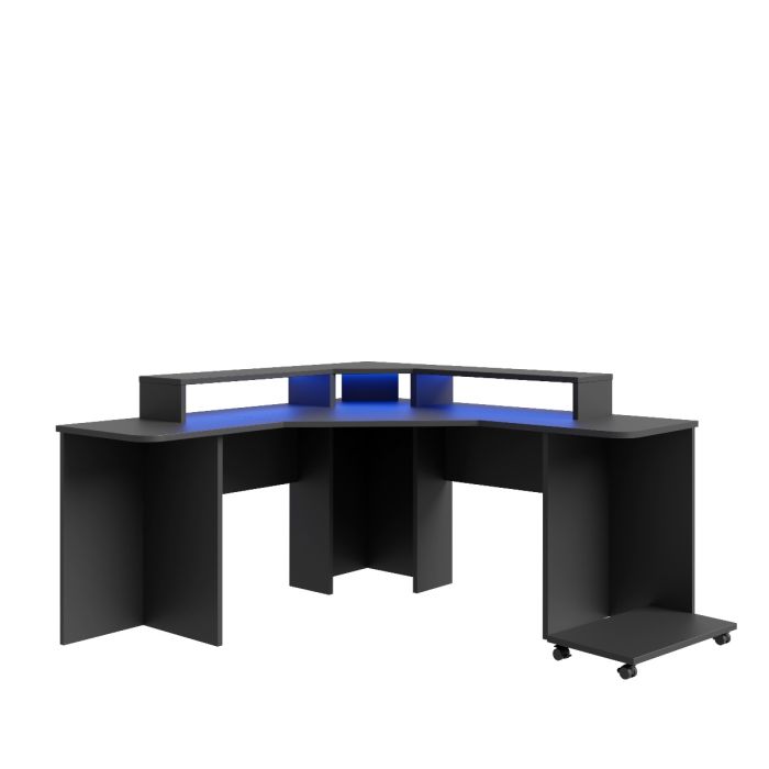 Recoil - Quartz LED Corner Computer Gaming Desk